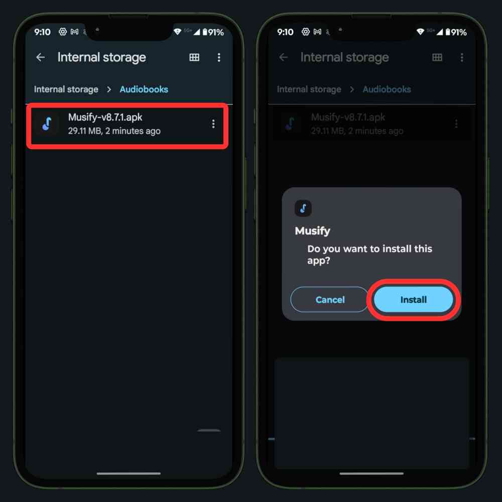 Install Musify APK 3